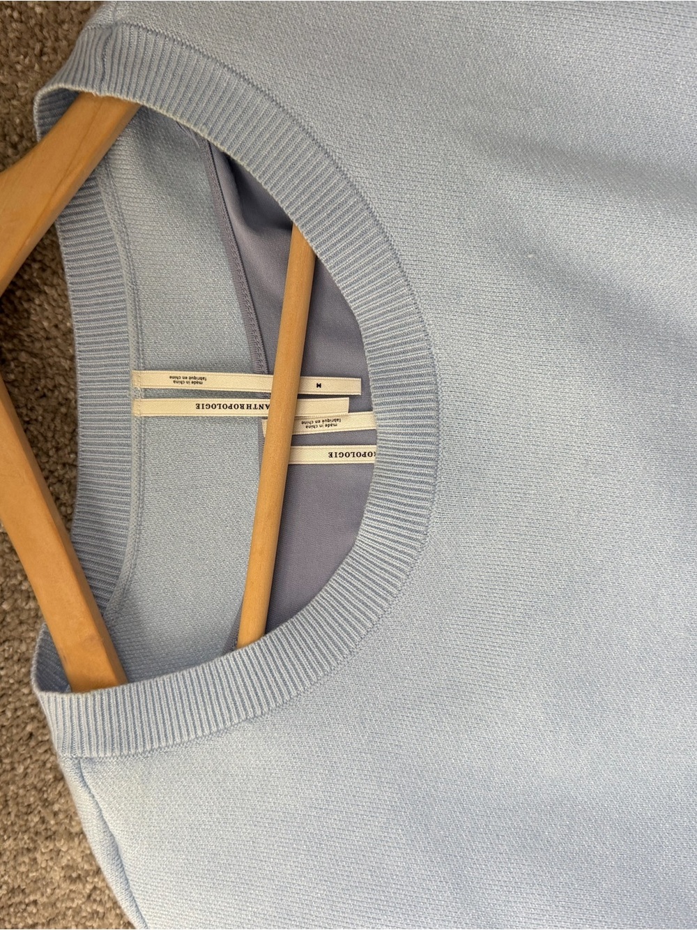 Anthropologie Twofer Light Blue Knotted Maxi Dress - Picture 3 of 3